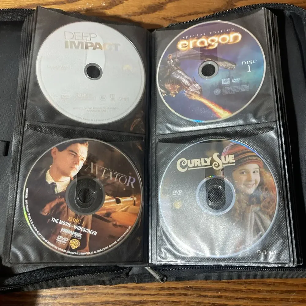 Cd Case Comes With 80 DVDS holds 80 pocket CDs / dvd storage